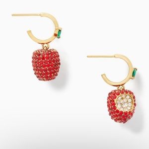 kate spade Jewelry Kate Spade Apple Of My Eye Pave Huggies